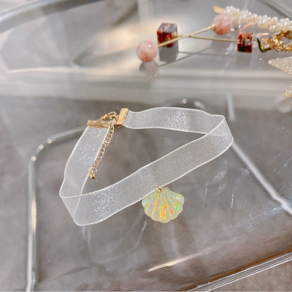 Unused 🌸 Japanese style hair accessory set earrings lace choker - Picture 13 of 16